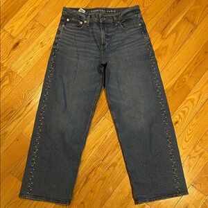 American Eagle Outfitters Women's Studded Stovepipe Jeans